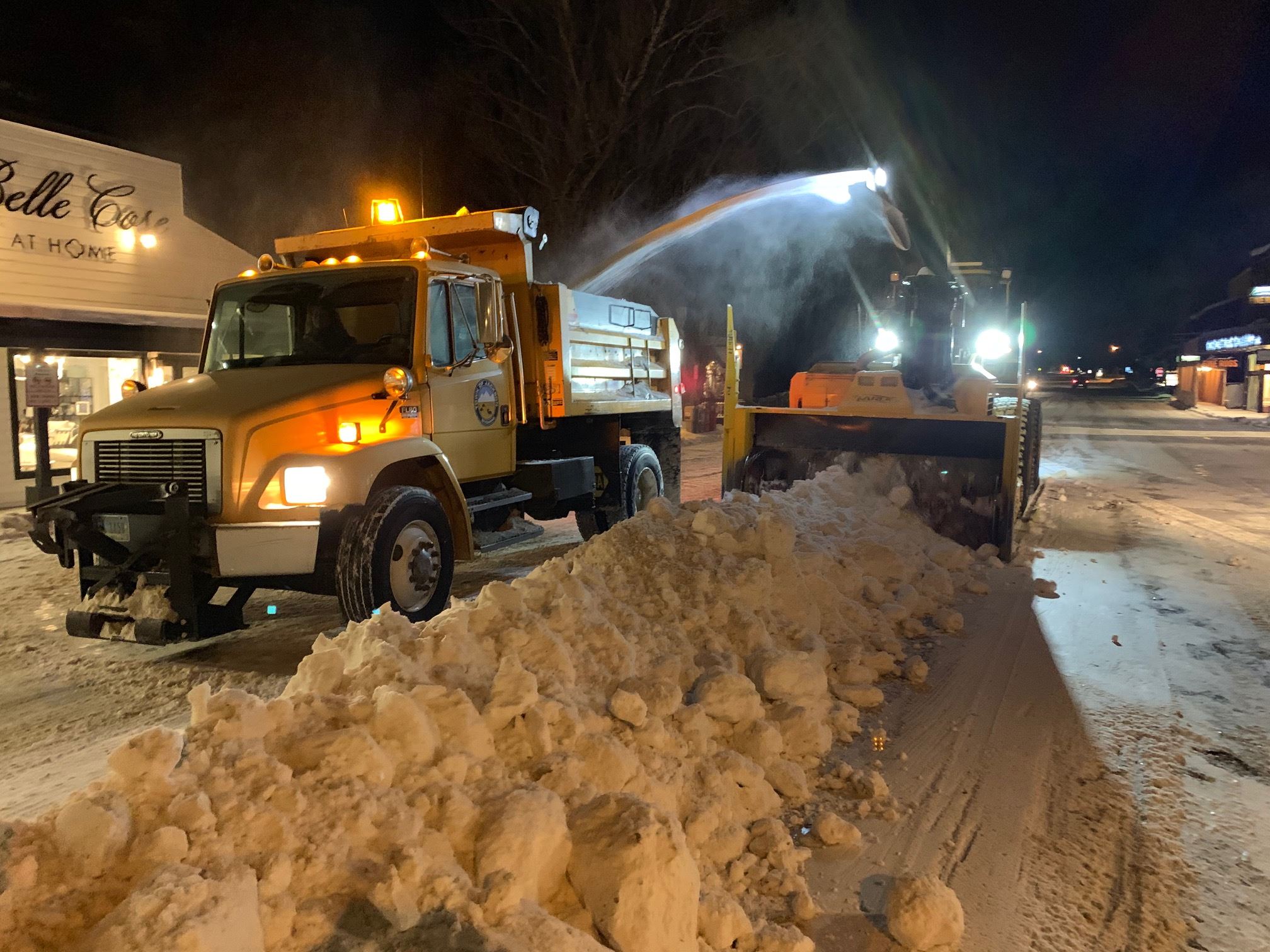 Town ff Jackson Snow Removal Equipment Works on City Streets