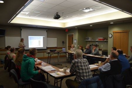 group watching a presentation